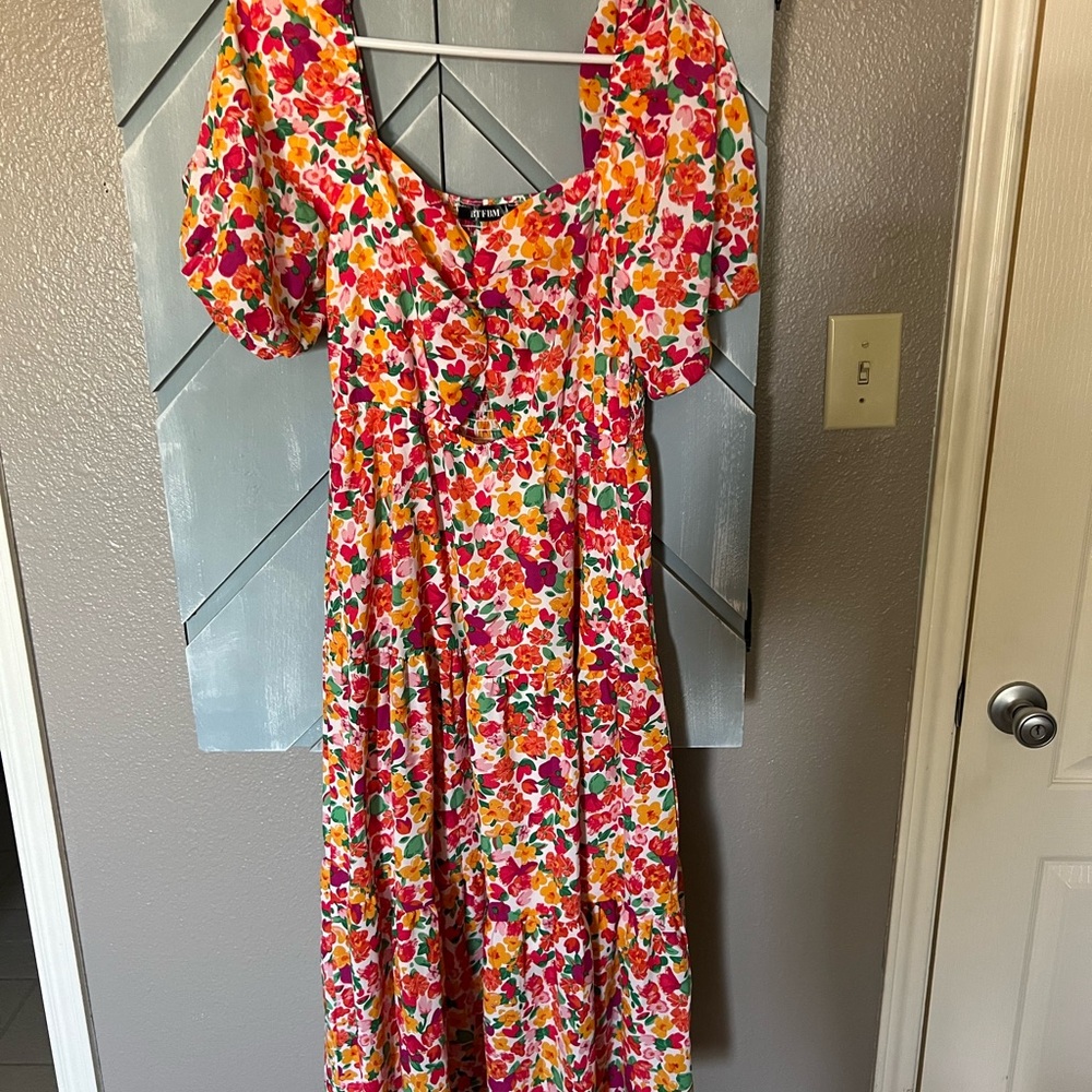 Floral Multicolor Women's Dress